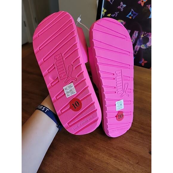 PUMA Women's Slides Size 10 Pink - Picture 4 of 4